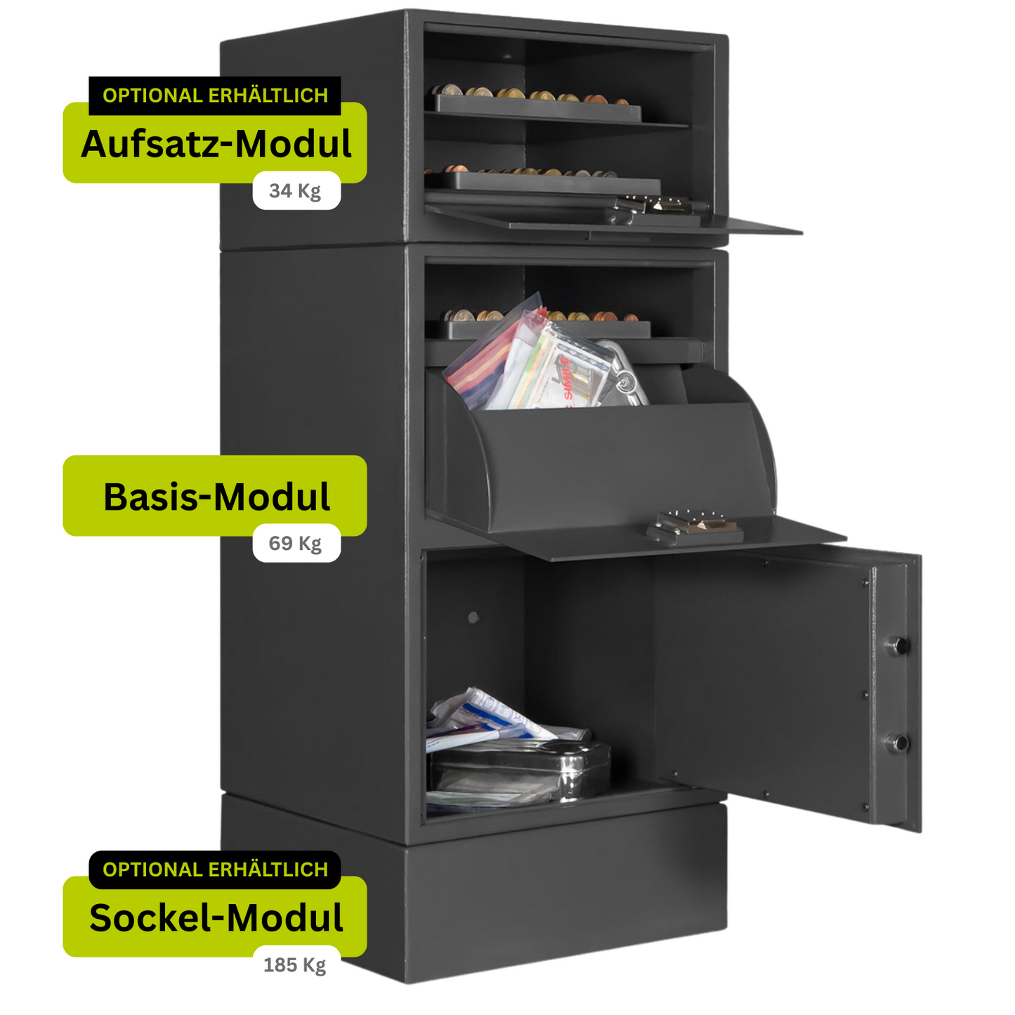 Sockelmodul für den Filialtresor